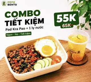 Hình ảnh Cơm Pad Kra Pao + 1 ly Sprite
