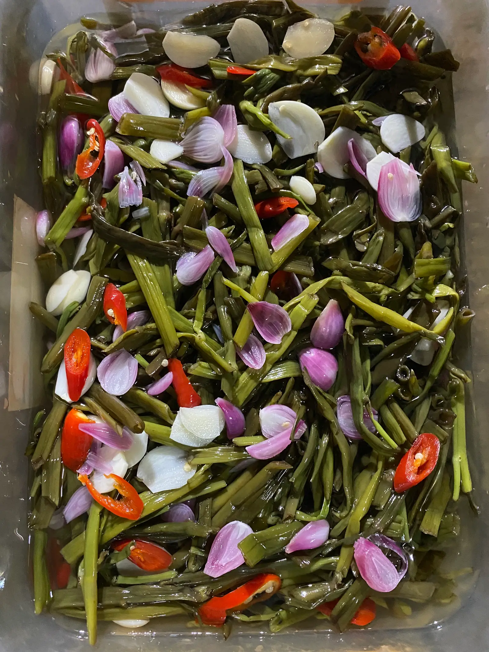 Hình ảnh rau muống đồng muối chua ngọt