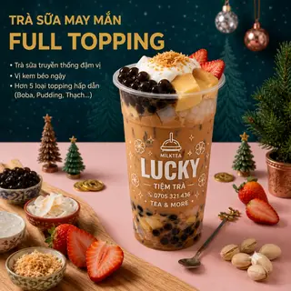 Hình ảnh Trà sữa may mắn full topping