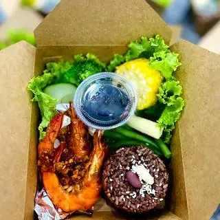 Hình ảnh Cơm lức tôm cháy tỏi - Eat Clean
