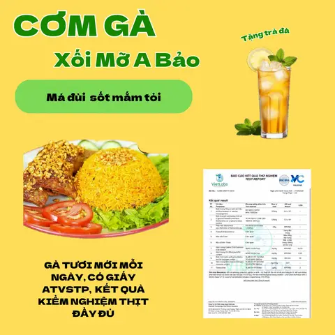 Hình ảnh Cơm Gà Xối Mỡ Má Đùi- Sốt Mắm Tỏi+ Canh