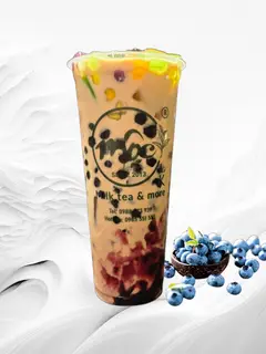 Hình ảnh Trà sữa việt quất full topping