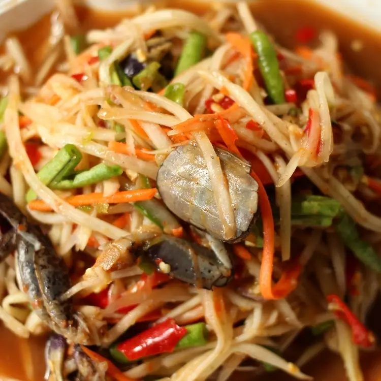 Hình ảnh GỎI ĐU ĐỦ THÁI BA KHÍA+TÔM 