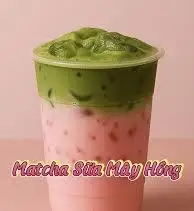 Hình ảnh Matcha latte sữa hồng