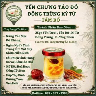 Hình ảnh {Tẩm Bổ Mã 5} Yến Chưng Tươi Nóng Táo Đỏ Đông Trùng Kỷ Tử  Tăng Đề Kháng tốt cho Sức Khoẻ 100ml