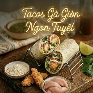 Hình ảnh TACOS PHÁP Size M GÀ TƯƠI CHIÊN GIÒN