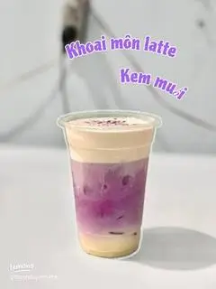 Hình ảnh khoai môn latte kem muối