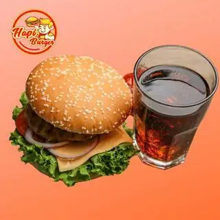 Hình ảnh Burger gà + Pepsi ly