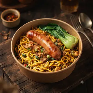 Hình ảnh Mì Trộn Xúc Xích