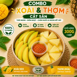 Hình ảnh Xoài và thơm cắt sẵn - 300g
