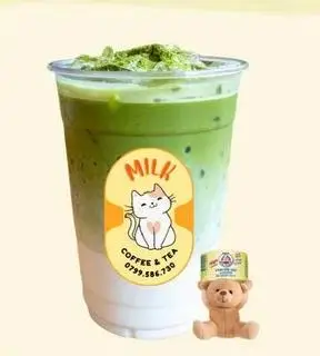 Hình ảnh Matcha latte sữa gấu