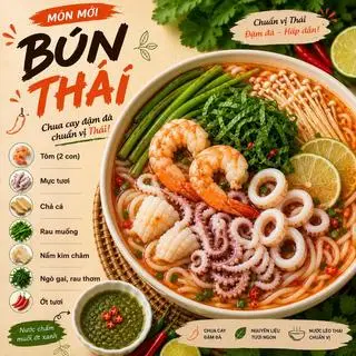 Hình ảnh Bún Thái Hải Sản