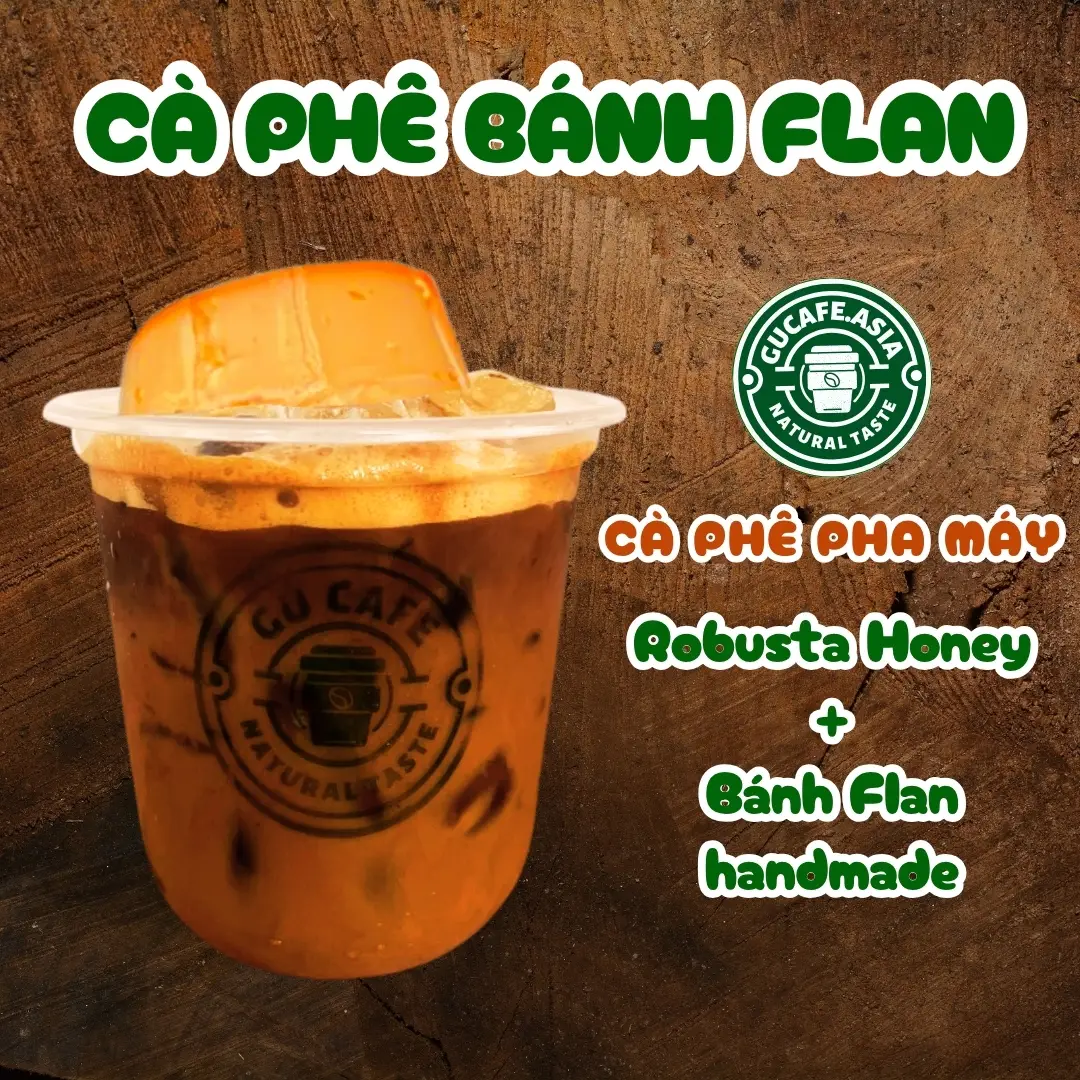 Hình ảnh Gucafe - Cà Phê Sữa Bánh Flan (Size S - 360ml)