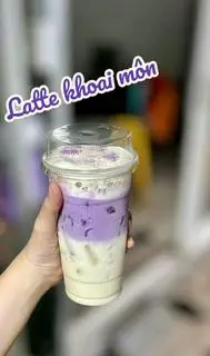Hình ảnh Latte khoai môn kem
