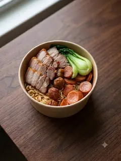 Hình ảnh mì trộn ba rọi