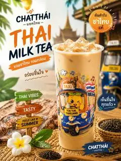 Hình ảnh Trà Sữa Hồng Trà Nguyên Lá