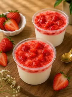 Hình ảnh Panna cotta dâu