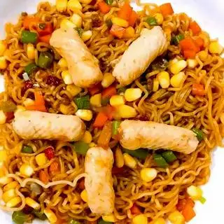 Hình ảnh Mì trộn mực xoắn