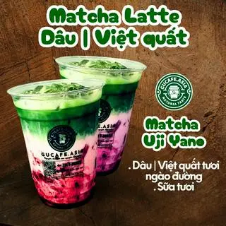 Hình ảnh Gucafe - Matcha Latte Dâu/ Việt Quất - Strawbery Latte Matcha (size M-500ml)