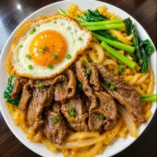 Hình ảnh nui xào bò đắp mềnh tứng 
