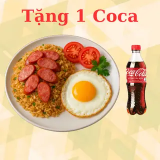 Hình ảnh Cơm chiên xúc xích - trứng
