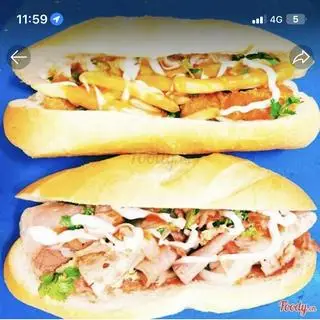 Hình ảnh Bánh mì kẹp lạp xưởng 