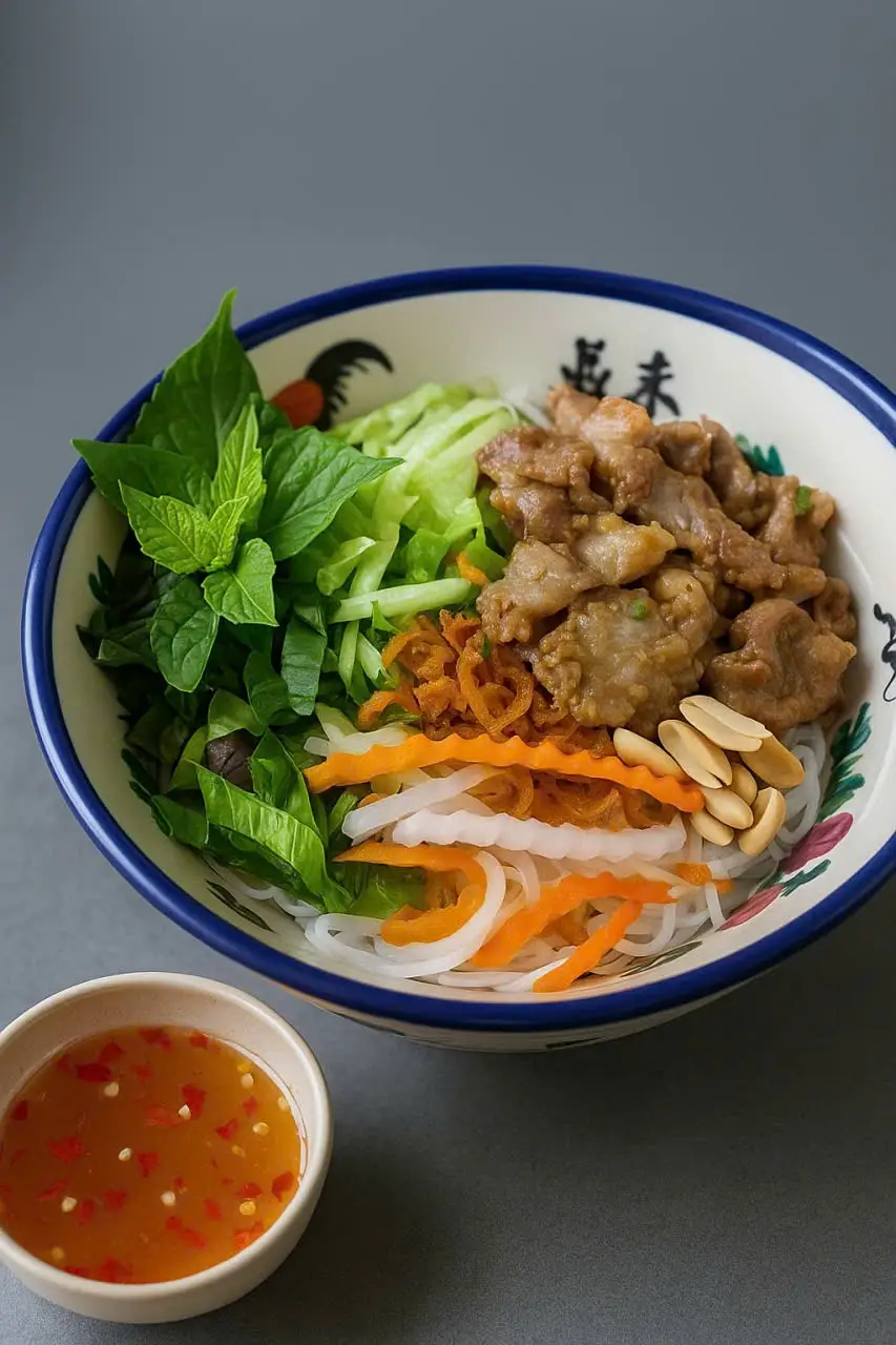 Hình ảnh Bún thịt xào Grilled pork vermikelli