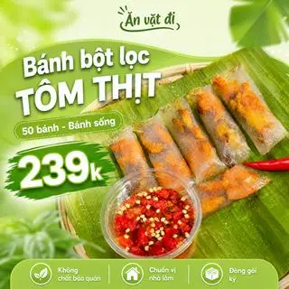 Hình ảnh Bánh bột lọc Tôm Thịt ( 50 bánh) bánh Sống