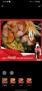 Hình ảnh Mì cay xúc xích - bánh gạo cay xúc xích - 2 Coca