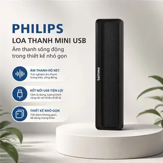 Hình ảnh Loa thanh mini Philips USB Tiện Dụng, Bền Đẹp, Dễ Sử Dụng