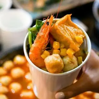 Hình ảnh Lẩu kim chi bún full topping