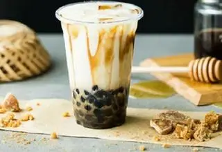 Hình ảnh sữa tươi trân châu đường đen nhà làm