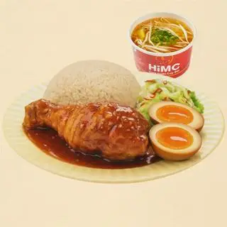 Hình ảnh Cơm Gà Mắm + Trứng Ngâm Tương + Canh Chua Giá Thơm