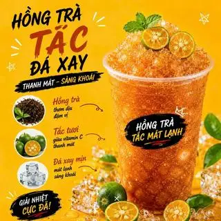 Hình ảnh Hồng trà tắc đá xay