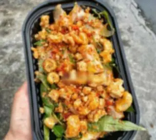 Hình ảnh Phơi sương muối tỏi rau tóp mỡ