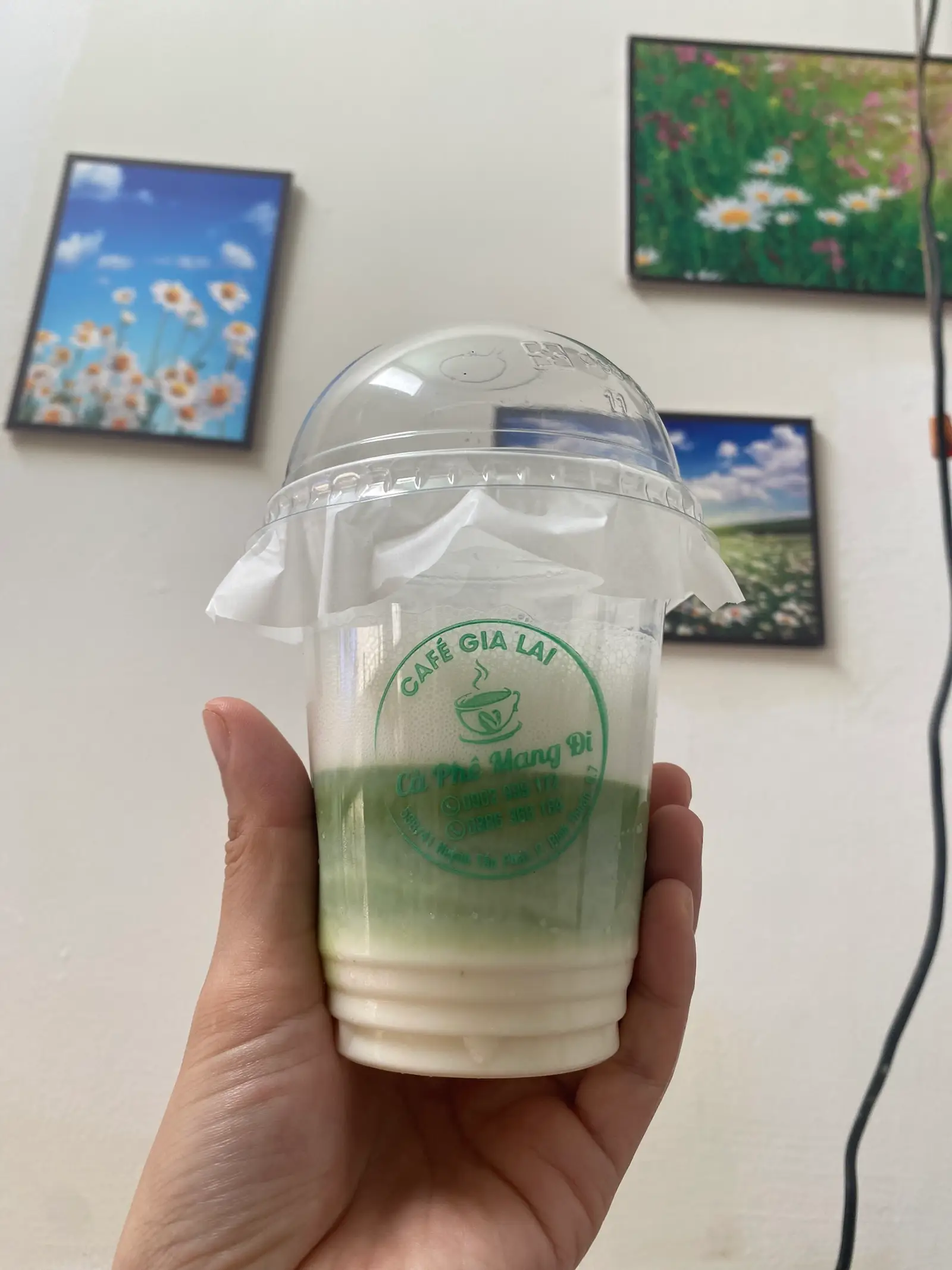 Hình ảnh combo matcha latte S + trà thái xí muội L