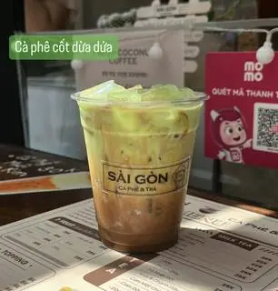 Hình ảnh Cafe cốt dừa dứa 