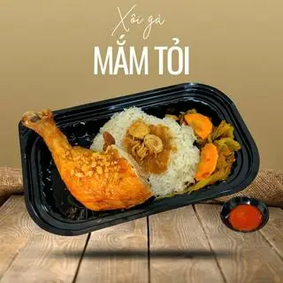 Hình ảnh Xôi đùi gà mắm tỏi