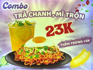 Hình ảnh Combo mỳ trộn INDOMIE + Trà Chanh + Trứng