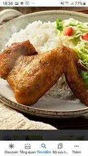 Hình ảnh CƠM chiên cánh gà mắm tỏi 