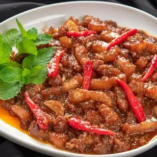 Hình ảnh CƠM: Mắm Ruốc Xào Ba Rọi