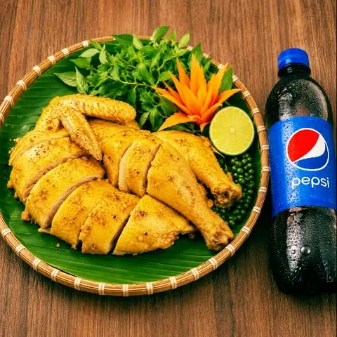 Hình ảnh Combo Gà Ủ Muối Hoa Tiêu 1/2 Con + Pepsi 