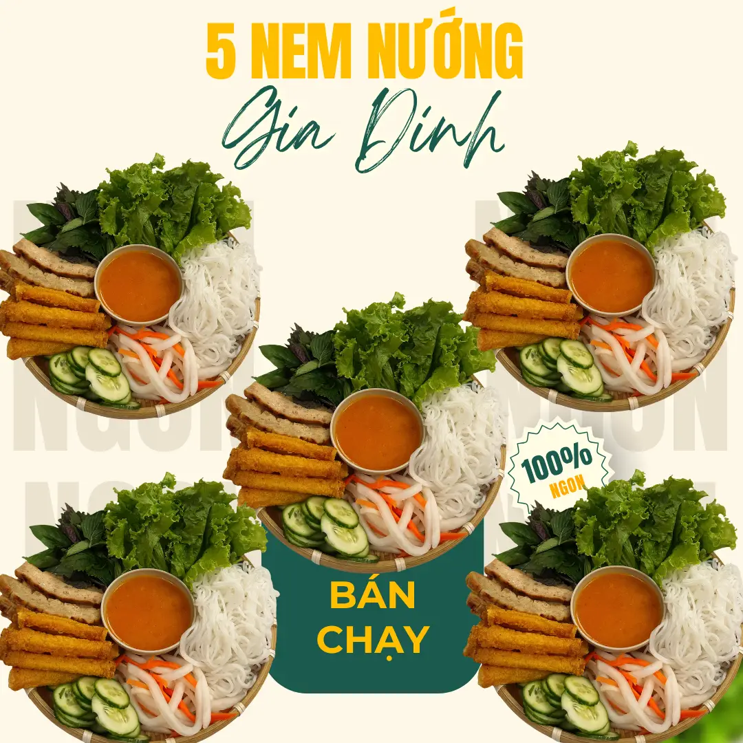 Hình ảnh Combo Gia Đình 5 Nem Nướng