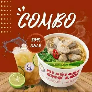 Hình ảnh CB - Mì bò viên + Trà chanh