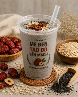 Hình ảnh Mè đen Táo Đỏ Yến Mạch
