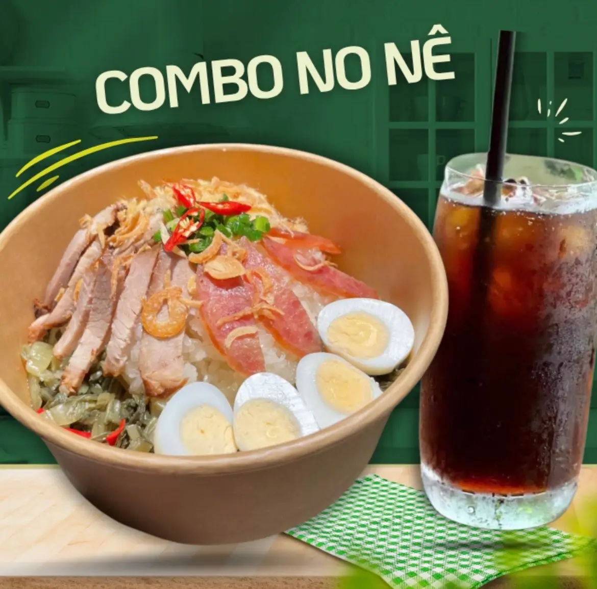 Hình ảnh Combo 1 người - 1 xôi mặn - 1 nước sâm