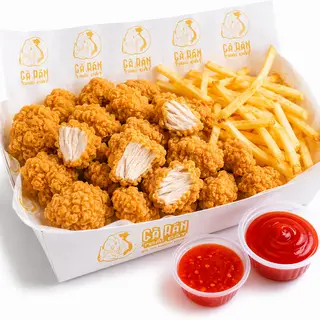 Hình ảnh Combo Gà Viên Popcorn + Khoai Tây Chiên