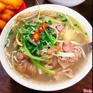 Hình ảnh phở bò chín+quẩy 