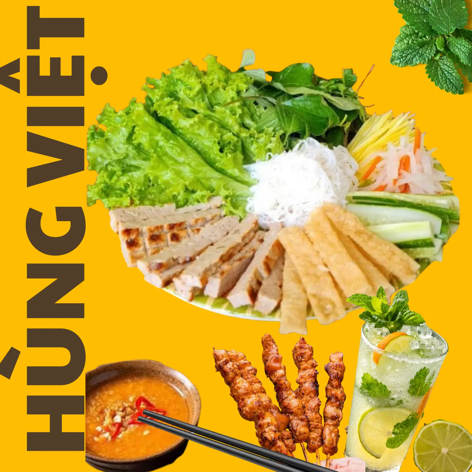 Hình ảnh COMBO TRƯA NGON TẶNG NƯỚC: Nem Phên x Thịt Xiên