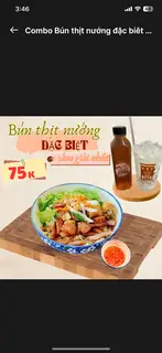 Hình ảnh Combo bún thịt nướng đặc biệt - nước sâm